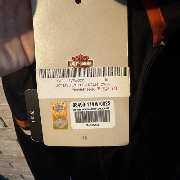 Harley-Davidson Black Jacket/ Vest Combo. SEE PHOTOS AND DESCRIPTION - Picture 7 of 7